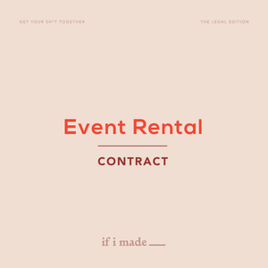 Legal Contract - Event Rental