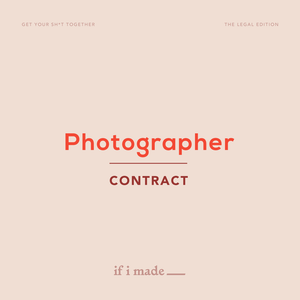 Legal Contract - Photographer