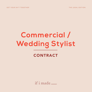 Legal Contract - Commercial and Wedding Styling