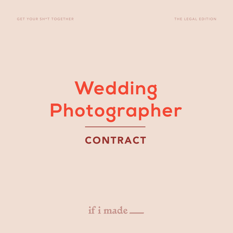 Legal Contract - Wedding Photographer